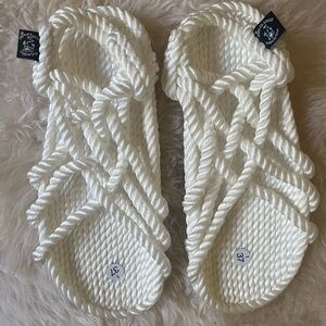 Nomadic State White Rope Sandals ~ Brand new